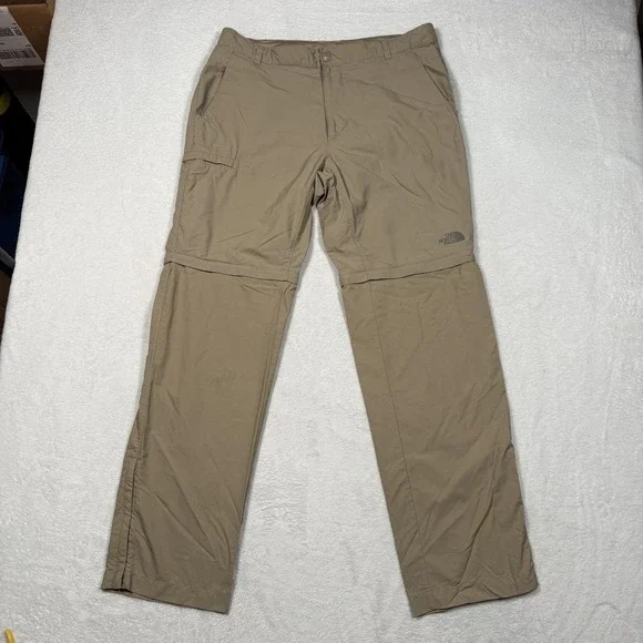 The North Face Pants Mens 36 Long Khaki Convertible Zip Off Hiking Lightweight - Picture 2 of 16